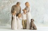 MOTHER AND SON FIGURE SCULPTURE HAND PAINTING WILLOW TREE BY SUSAN LORDI