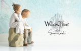 BROTHER AND SISTER FIGURE SCULPTURE HAND PAINTING WILLOW TREE BY SUSAN LORDI