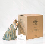 THE QUILT FIGURE SCULPTURE HAND PAINTING WILLOW TREE BY SUSAN LORDI