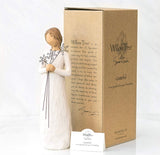 GRATEFUL FIGURE SCULPTURE HAND PAINTING WILLOW TREE BY SUSAN LORDI