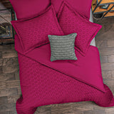 MERLOT APLICACIÓN CHENILLE TEXTURE REVERSIBLE COMFORTER SET 6 PCS KING SIZE MADE IN MEXICO