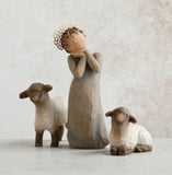 LITTLE SHEPHERDESS FIGURE SCULPTURE HAND PAINTING WILLOW TREE BY SUSAN LORDI