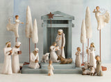 CYPRESS TREES FIGURE SCULPTURE HAND PAINTING WILLOW TREE BY SUSAN LORDI  SET TWO