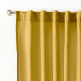 CATANIA MUSTARD BLACKOUT CURTAINS WINDOWS PANELS LONG 2 PCS