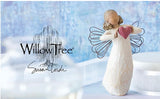 WITH LOVE ANGEL FIGURE SCULPTURE HAND PAINTING WILLOW TREE BY SUSAN LORDI