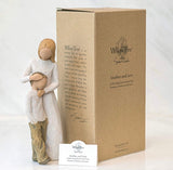 MOTHER AND SON FIGURE SCULPTURE HAND PAINTING WILLOW TREE BY SUSAN LORDI