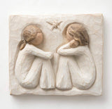 FRIENDSHIP PLAQUE FIGURE SCULPTURE HAND PAINTING WILLOW TREE BY SUSAN LORDI