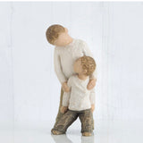 BROTHERS FIGURE SCULPTURE HAND PAINTING WILLOW TREE BY SUSAN LORDI