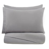 GRAY T-SHIRT TEXTURE SHEET SET 4 PCS QUEEN SIZE 100% COTTON