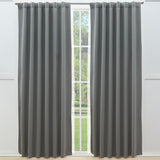 CATANIA GRAY BLACKOUT CURTAINS WINDOWS PANELS LONG 2 PCS