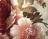 FLOWERS BURGUNDY 100% ORGANIC COTTON FILLING DECORATIVE SHEET SET 4 PCS FULL SIZE
