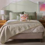 JADE ULTRA SLIM EMBROIDERY REVERSIBLE COMFORTER SET 3 PCS TWIN SIZE MADE IN MEXICO