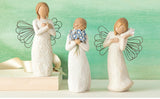 THINKING OF YOU ANGEL FIGURE SCULPTURE HAND PAINTING WILLOW TREE BY SUSAN LORDI