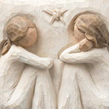 FRIENDSHIP PLAQUE FIGURE SCULPTURE HAND PAINTING WILLOW TREE BY SUSAN LORDI