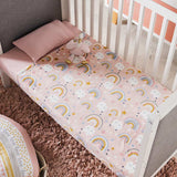 RAINBOW BABY GIRLS NURSERY CRIB LIGHT BLANKET SOFTY AND WARM MADE IN MEXICO
