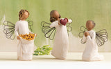 WITH LOVE ANGEL FIGURE SCULPTURE HAND PAINTING WILLOW TREE BY SUSAN LORDI