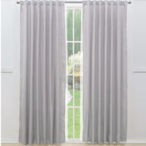 GRAY VIASOFT MID LIGHT CURTAINS WINDOWS PANELS LONG 2 PCS