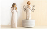 REMEMBRANCE MUSICAL BOX FIGURE SCULPTURE HAND PAINTING WILLOW TREE BY SUSAN LORDI