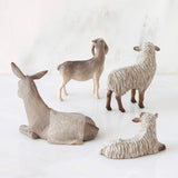 SHELTERING ANIMALS FOR THE HOLY FAMILY FIGURE SCULPTURE HAND PAINTING WILLOW TREE BY SUSAN LORDI