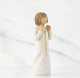 TRULY GOLDEN FIGURE SCULPTURE HAND PAINTING WILLOW TREE BY SUSAN LORDI