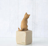 LOVE MY CAT LIGHT FIGURE SCULPTURE HAND PAINTING WILLOW TREE BY SUSAN LORDI