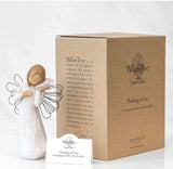THINKING OF YOU ANGEL FIGURE SCULPTURE HAND PAINTING WILLOW TREE BY SUSAN LORDI