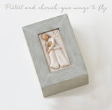 MOTHER AND DAUGHTER MEMORY BOX FIGURE SCULPTURE HAND PAINTING WILLOW TREE BY SUSAN LORDI