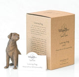 LOVE MY DOG DARK FIGURE SCULPTURE HAND PAINTING WILLOW TREE BY SUSAN LORDI