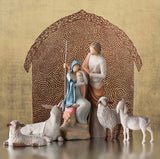 SHELTERING ANIMALS FOR THE HOLY FAMILY FIGURE SCULPTURE HAND PAINTING WILLOW TREE BY SUSAN LORDI