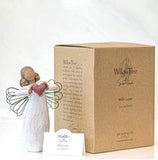 WITH LOVE ANGEL FIGURE SCULPTURE HAND PAINTING WILLOW TREE BY SUSAN LORDI