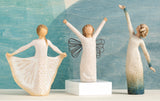 COURAGE ANGEL FIGURE SCULPTURE HAND PAINTING WILLOW TREE BY SUSAN LORDI