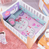 KITTY BABY GIRLS CRIB BEDDING NURSERY SET 6 PCS 100% COTTON FOR BABY SHOWER GIFT