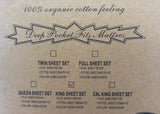 FLOWERS BLUE 100% ORGANIC COTTON FEELING DECORATIVE SHEET SET 4 PCS KING SIZE