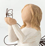 ANGEL OF FREEDOM FIGURE SCULPTURE HAND PAINTING WILLOW TREE BY SUSAN LORDI