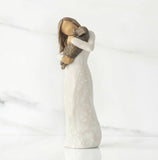 ADORABLE YOU DARK DOG FIGURE SCULPTURE HAND PAINTING WILLOW TREE BY SUSAN LORDI