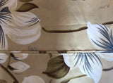 FLOWERS DARK BEIGE 100% ORGANIC COTTON FEELING DECORATIVE SHEET SET 4 PCS FULL SIZE