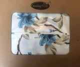 FLOWERS TURQUOISE 100% ORGANIC COTTON FEELING DECORATIVE SHEET SET 4 PCS FULL SIZE