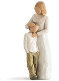 MOTHER AND SON FIGURE SCULPTURE HAND PAINTING WILLOW TREE BY SUSAN LORDI