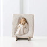 COMFORT PLAQUE FIGURE SCULPTURE HAND PAINTING WILLOW TREE BY SUSAN LORDI