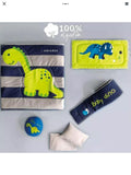 LITTLE DINOSAUR BABY BOYS CRIB BEDDING NURSERY SET 6 PCS 100% COTTON FOR BABY SHOWER GIFT