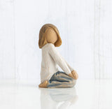 JOYFUL CHILD FIGURE SCULPTURE HAND PAINTING WILLOW TREE BY SUSAN LORDI