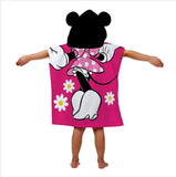 MINNIE MOUSE DISNEY ORIGINAL LICENSED BEACH HOODED TOWEL SUPER SOFT (23.6”x47.2”)