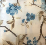 FLOWERS TURQUOISE 100% ORGANIC COTTON FEELING DECORATIVE SHEET SET 4 PCS FULL SIZE