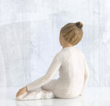 THOUGHTFUL CHILD FIGURE SCULPTURE HAND PAINTING WILLOW TREE BY SUSAN LORDI