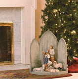 SANCTUARY FOR THE CHRISTMAS STORY FIGURE SCULPTURE HAND PAINTING WILLOW TREE BY SUSAN LORDI