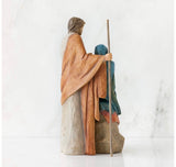 THE HOLY FAMILY FIGURE SCULPTURE HAND PAINTING WILLOW TREE BY SUSAN LORDI (7.5”)