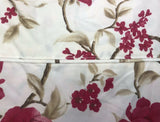 FLOWERS DARK RED 100% ORGANIC COTTON FEELING DECORATIVE SHEET SET 4 PCS FULL SIZE