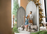 SANCTUARY FOR THE CHRISTMAS STORY FIGURE SCULPTURE HAND PAINTING WILLOW TREE BY SUSAN LORDI