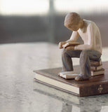 QUEST FIGURE SCULPTURE HAND PAINTING WILLOW TREE BY SUSAN LORDI