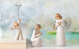 ANGEL OF HEALING FIGURE SCULPTURE HAND PAINTING WILLOW TREE BY SUSAN LORDI